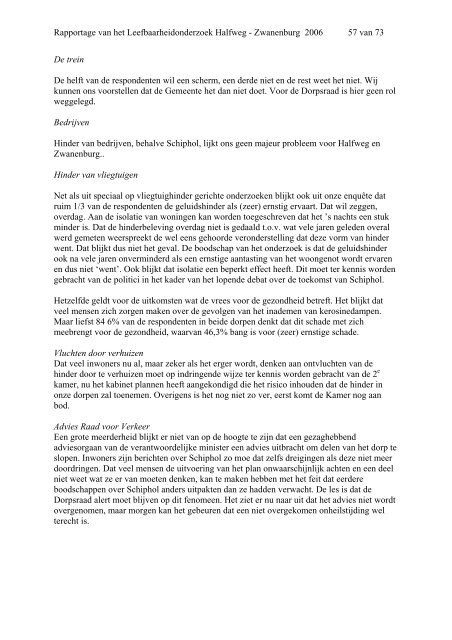 Rapport - Dorpsraad Zwanenburg-Halfweg