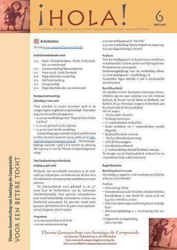 Download nummer 6 in pdf - Vlaams Genootschap van Santiago de ...