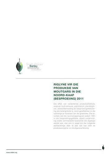 Riglyne vir die Produksie van Moutgars - South African Barley ...