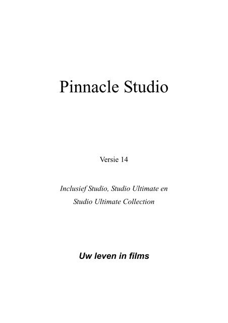 Pinnacle Studio 14 Handleiding - Beverse Film