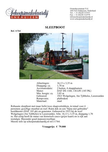 SLEEPBOOT - Beurs Klassieke Schepen