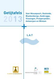 Getijtafels voor 2013 LAT - Vlaamse Hydrografie