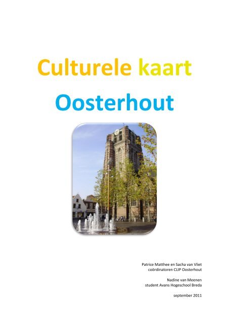Culturele kaart Oosterhout - CLIP Oosterhout