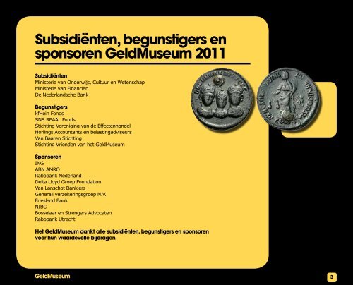 Jaarverslag 2011 - Geldmuseum