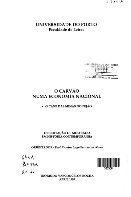 0 Carvão numa economia nacional - Repositório Aberto da ...