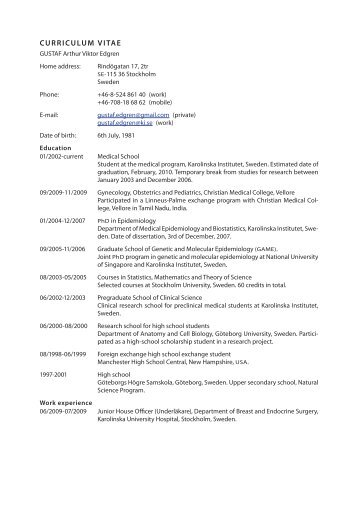 Resume md phd