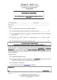 Groep S - SVZ V.Z.W. - Group S