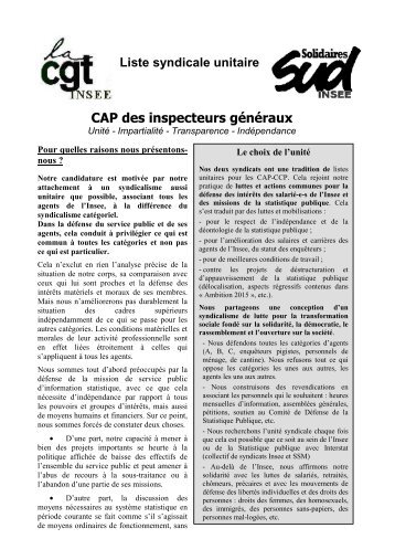 Inspecteurs généraux - cgt-insee