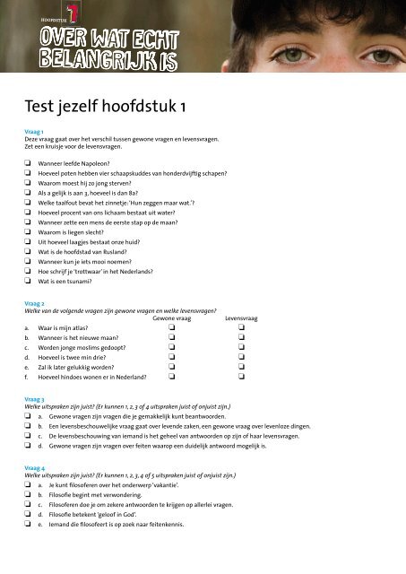 Test jezelf hoofdstuk 1 - Damon