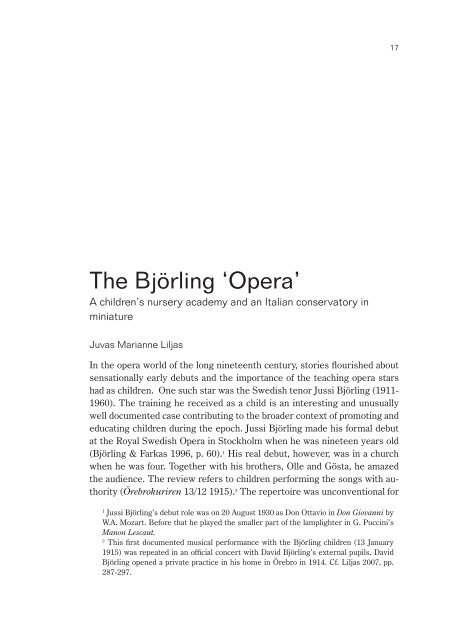 Opera on the Move in the Nordic Countries during the Long 19th ...