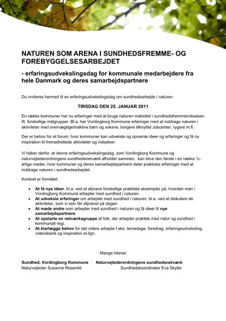 NATUREN SOM ARENA I SUNDHEDSFREMME- OG ...