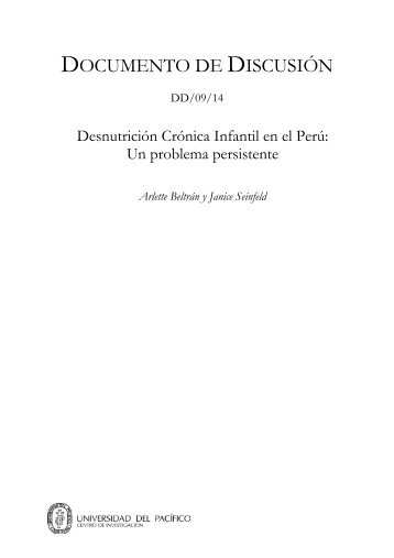 Desnutrición Crónica Infantil en el Perú: Un problema persistente