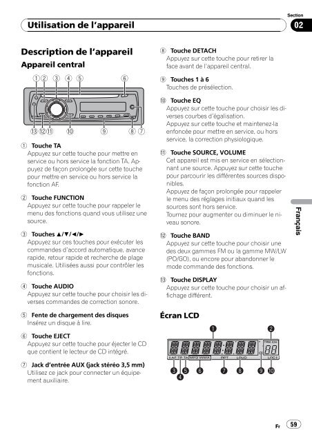 Pioneer DEH-2000MPB Car Radio OWNER'S MANUAL Operating ...