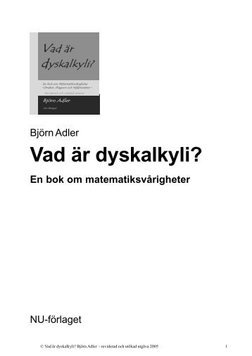 Vad är dyskalkyli?