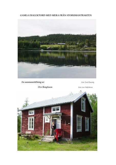 Dialektord från Storuman - Storumansajten.se