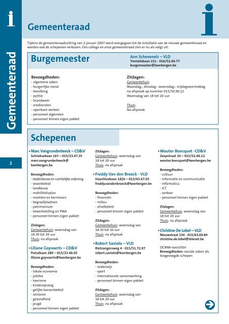 Burgemeester - Gemeente Keerbergen