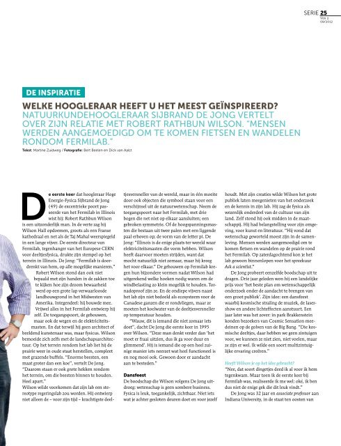 ONZE LOBBY OP HET BINNENHOF - Vox magazine