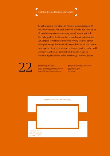 SHNI Nieuwsbrief 22, gepubliceerd februari 2009 - Stichting Het ...
