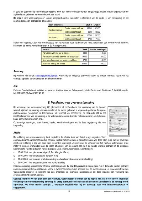 Vademecum pleziervaart - Federale Overheidsdienst Mobiliteit en ...