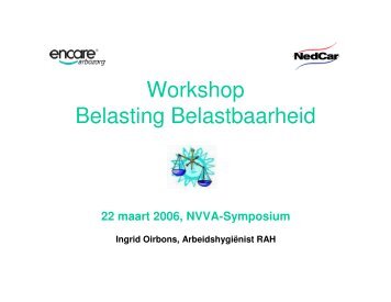 Introductie: Workshop Belasting/Belastbaarheid en Employability