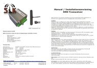 SLK Användarmanual SMS Transceiver - SLK Larmsystem AB