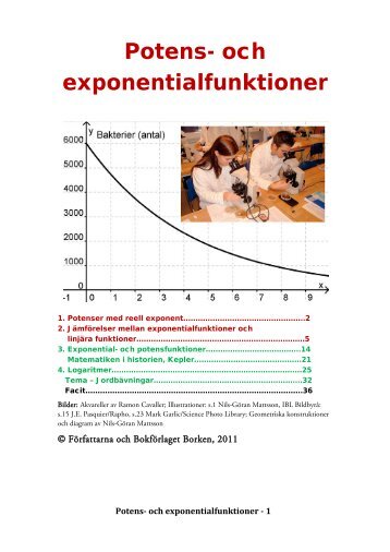 Potens- och exponentialfunktioner - Bokförlaget Borken