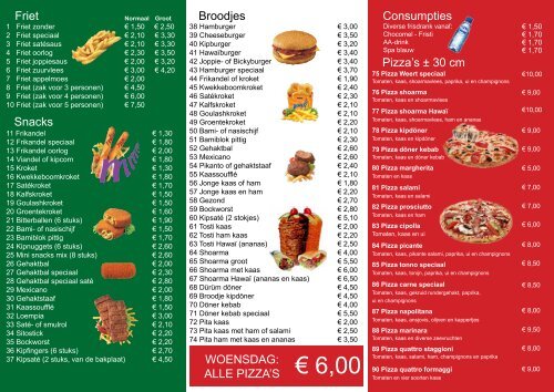 Menu(pdf) - Cafetaria Molenakker