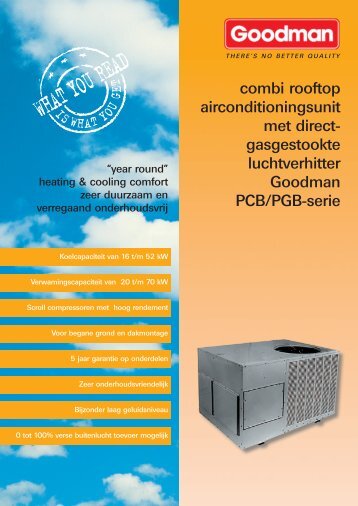 PCB/PGB Rooftop units 16-52 kW (PDF folder 275 kb)... - Primairco