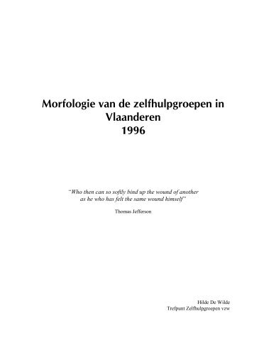 Morfologie 1996 (PDF) - Trefpunt Zelfhulp