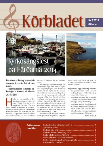 Körbladet nr 2 2012 - Finlands svenska kyrkosångsförbund