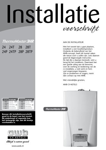 Installatievoorschrift ThermoMaster 3HR - Installatiebedrijf Klok