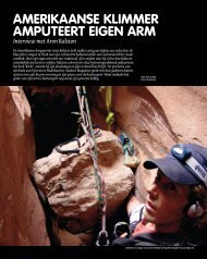 AMERIKAANSE KLIMMER AMPUTEERT EIGEN ARM - Lift Magazine