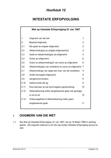 Intestate erfopvolging - Aktepraktyk.co.za