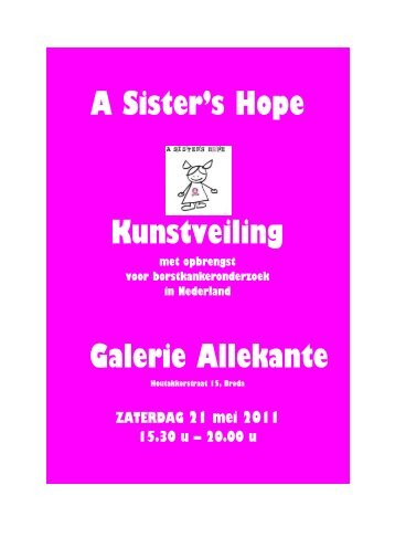 A Sister's Hope Kunstveiling Galerie Allekante - Sannie Westerink