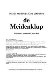 Triensje Miedema en Ans Schifferling - radicaal feminisme