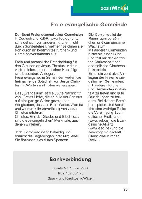 Blickwinkel 2013 Januar Sonderausgabe - Güldener Winkel