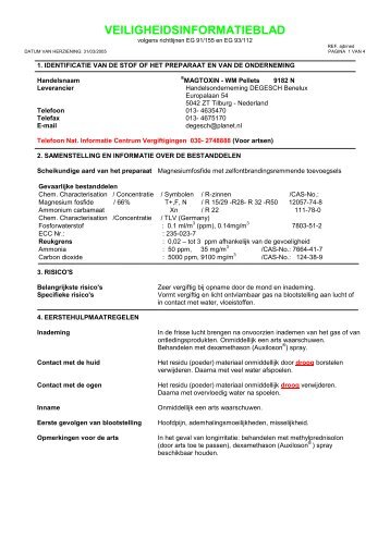 veiligheidsinformatieblad