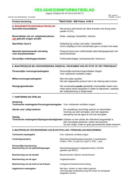 veiligheidsinformatieblad