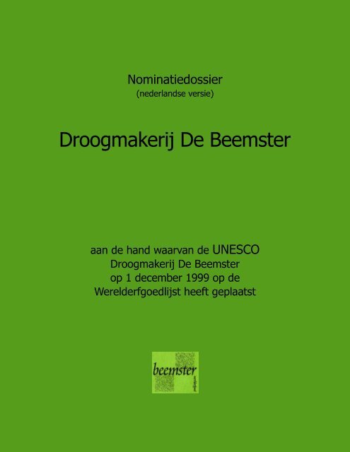 nominatiedossier Droogmakerij De Beemster - Bewoners Netwerk ...