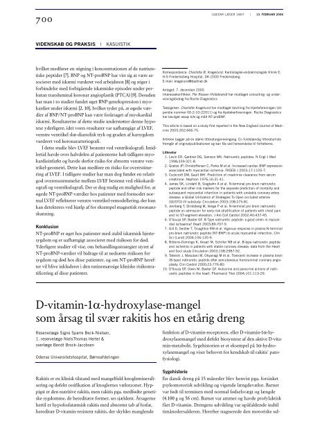 D-vitamin-1 -hydroxylase-mangel som årsag til svær rakitis hos en ...
