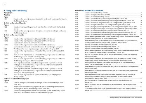 Statistische indicatoren - uitgave 2009 - tabellen - BISA