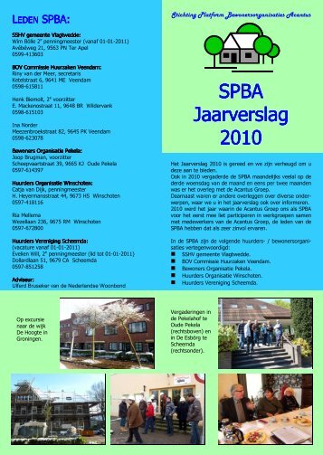 Jaarverslag SPBA 2010 def - Huurders Organisatie Winschoten