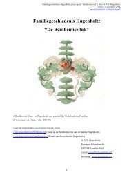 Familiegeschiedenis Hugenholtz “De Bentheimse tak”