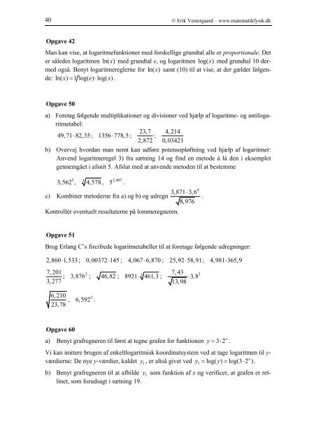 Eksponentielle funktioner - matematikfysik