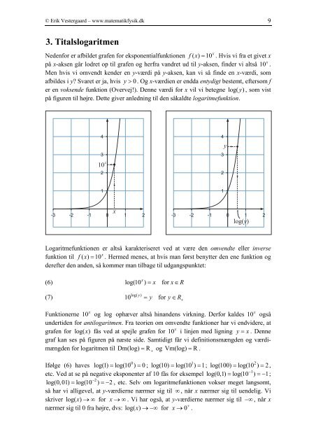 Eksponentielle funktioner - matematikfysik