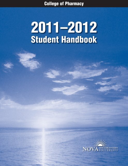 Student Handbook - College of Pharmacy - Nova Southeastern ...