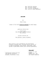 The Town screenplay - Movie Cultists