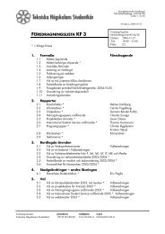 FÖREDRAGNINGSLISTA KF 3 - Tekniska Högskolans Studentkår ...