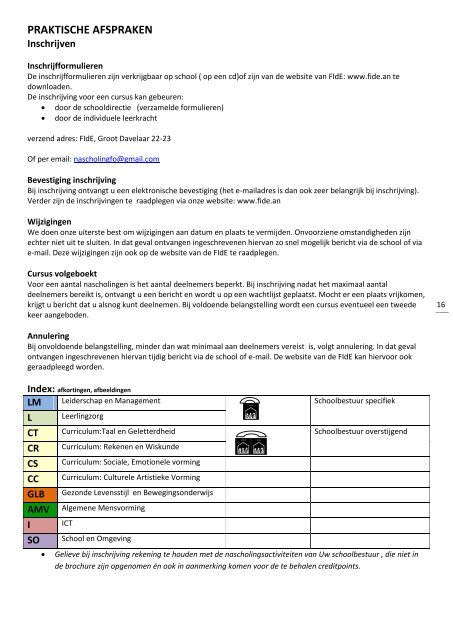 nascholing - FIdE