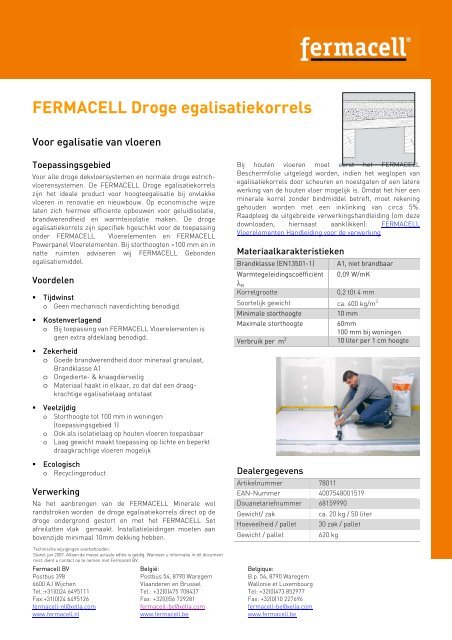 FERMACELL Droge egalisatiekorrels - Fermacell.be